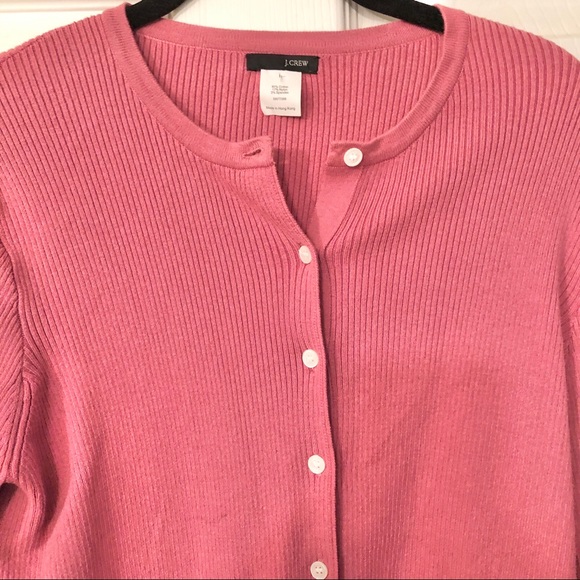 J. Crew Sweaters - J. Crew | Cardigan ribbed red-pink (vintage look)